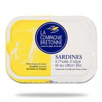Sardines entières à l'huile d'olive et citron bio
