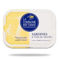Sardines entières à l'huile de colza bio