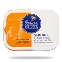 Sardines entières à l'huile d'olive et piment bio
