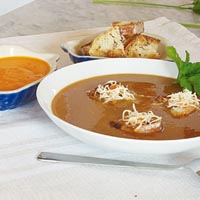 Soupe de poissons et croûtons