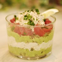 Verrine avocat et thon blanc